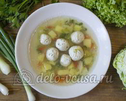 Овощной суп с фрикадельками
