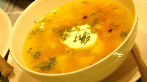 овощной суп с тунцом