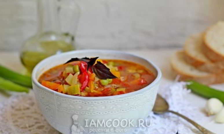 Рецепт овощного томатного супа