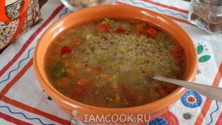 Суп овощной с киноа