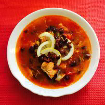 Суп с копченостями