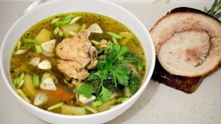 Простой гречневый суп с курицей для детей