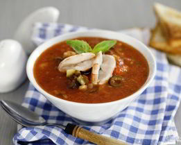 Простой суп из морепродуктов в мультиварке