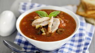 Простой суп из морепродуктов в мультиварке