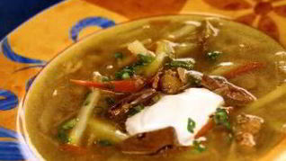 Рассольник из куриных потрошков