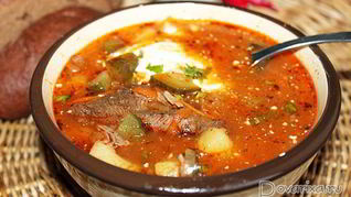 Рассольник с говядиной