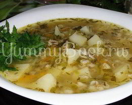 Рассольник с курицей