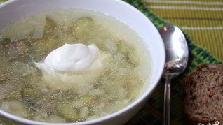 Рассольник с перловкой без мяса