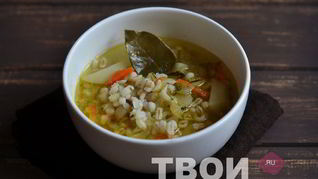 Рассольник с перловкой