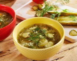 Рассольник с пшеном