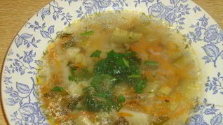 Рассольник с рисом вегетарианский