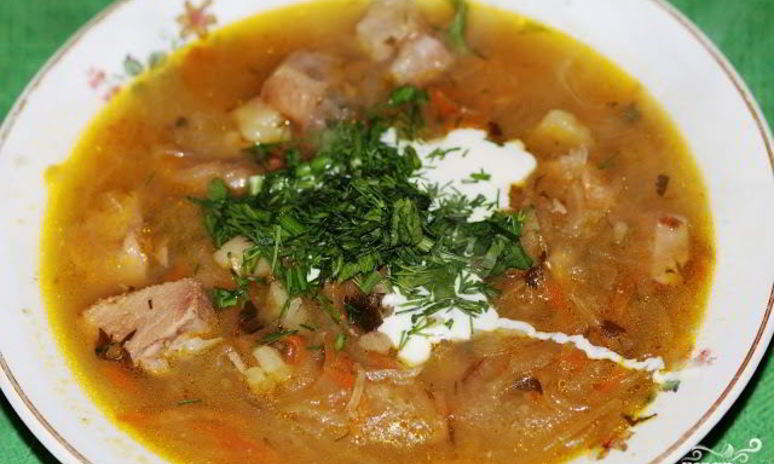 Рецепт кислых щей с белыми грибами