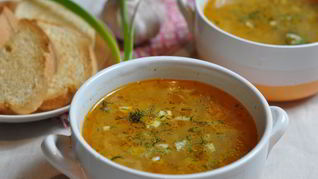 Постные щи с грибами