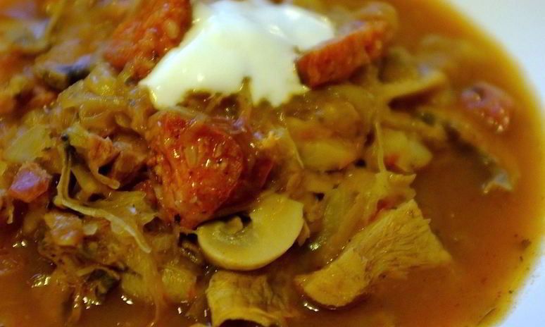 Рецепт щей из кислой капусты с грибами