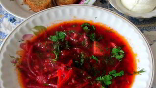 Щи из красной капусты