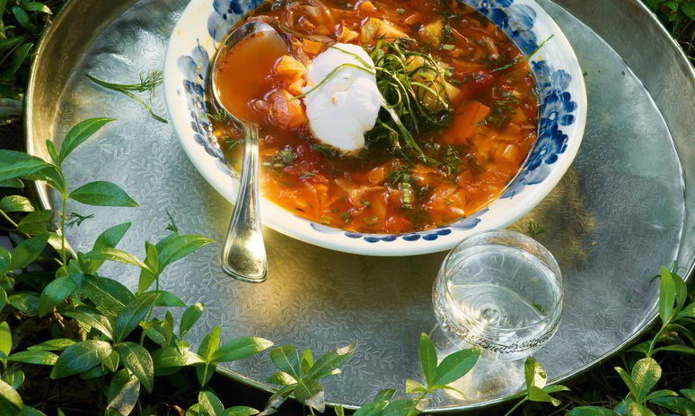 Рецепт щей из молодой капусты с побегами чеснока