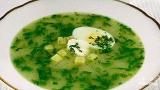 Щи из щавеля с яйцом