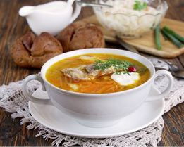 Щи на мясном бульоне