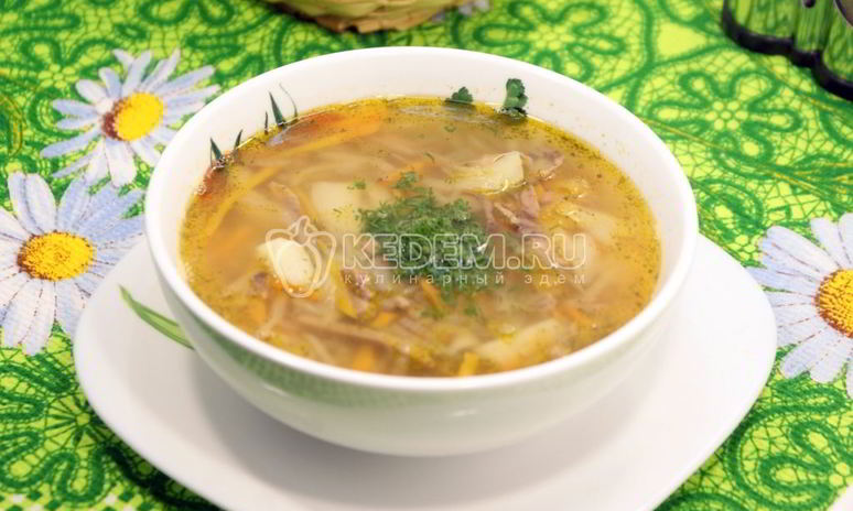 Рецепт щей с капустой и языком