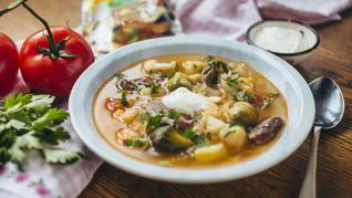 Щи с тремя видами капусты