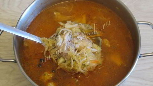 щи суточные из квашеной капусты