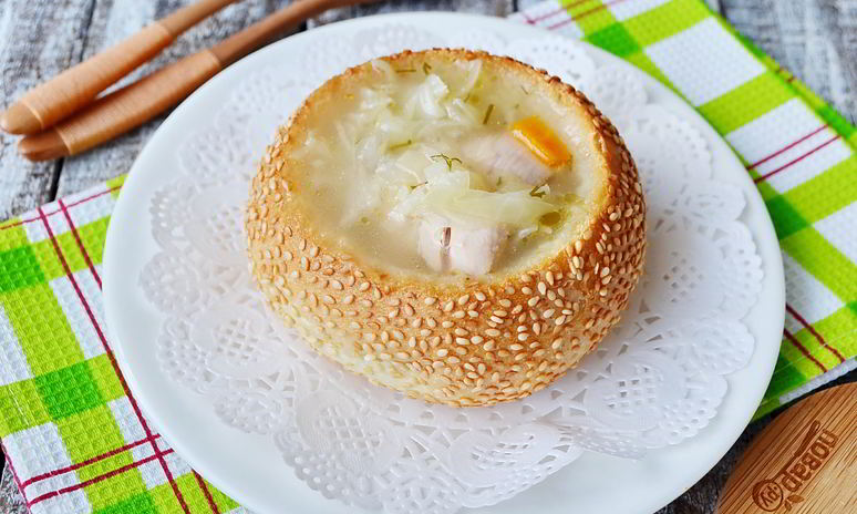 Рецепт супа щи в хлебе