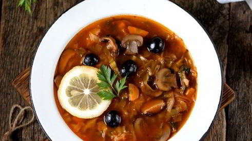 постная солянка из свежей капусты