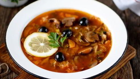 постная солянка из свежей капусты