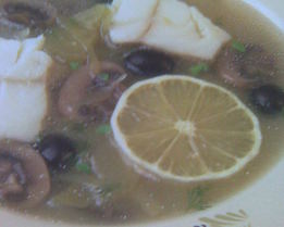 Рыбная солянка с грибами