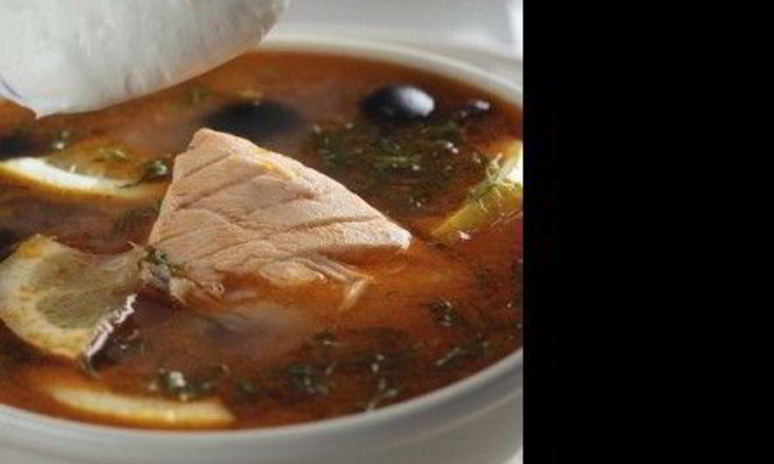 Рецепт рыбной солянки с кальмарами