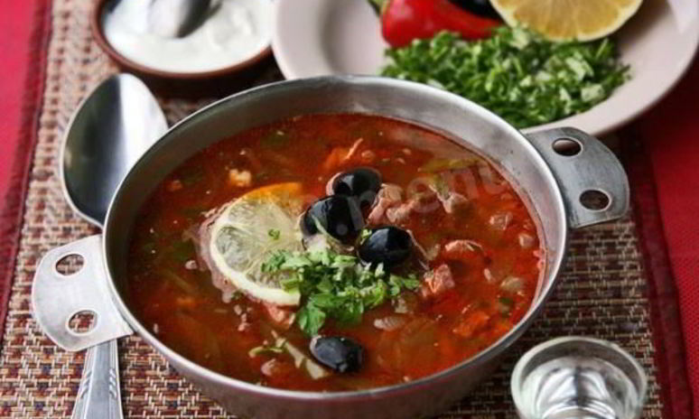 Рецепт солянки мясной по-старорусски