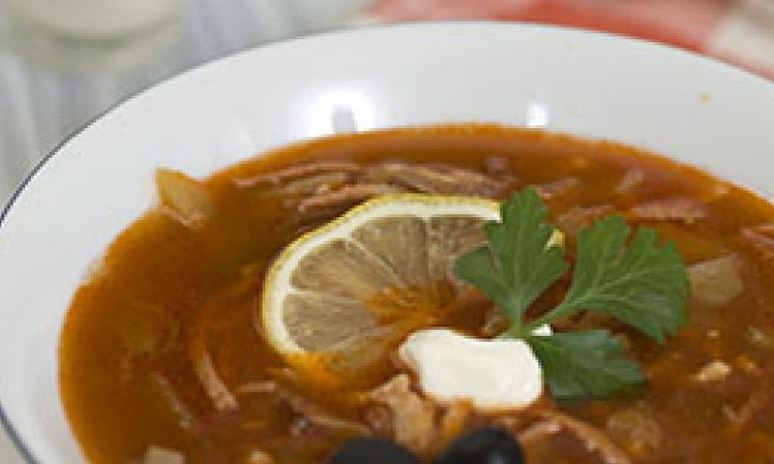 Рецепт солянки с копченой грудинкой