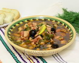 Суп солянка мясная сборная