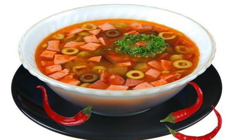 Рецепт супа солянка с колбасой