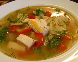 Суп из индейки с лимоном