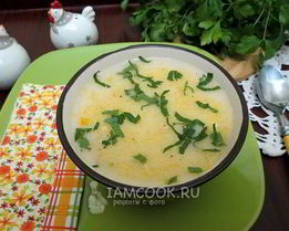 Суп из колбасного сыра