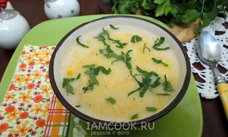 Рецепт супа из колбасного сыра