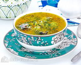 Суп из рыбной консервы с рисом