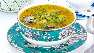 Суп из рыбной консервы с рисом