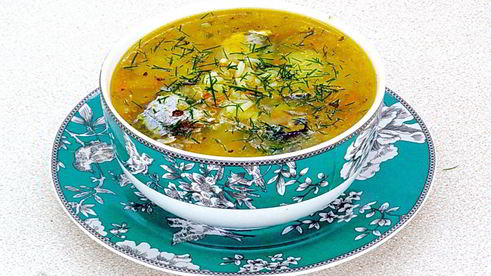 суп из рыбной консервы с рисом