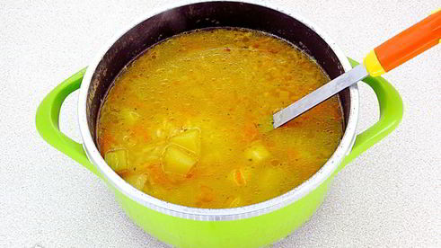 суп из рыбной консервы с рисом