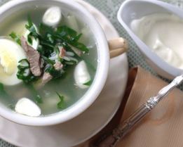 Суп из щавеля с говядиной