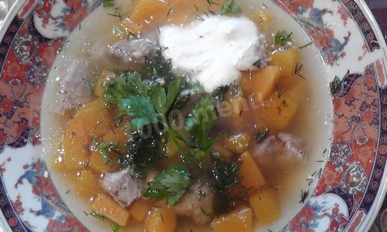 Рецепт супа из свинины с тыквой
