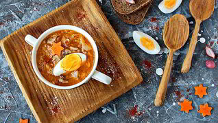 Суп по-польски с квашеной капустой и яйцом