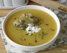 Гороховый суп-пюре с мясом