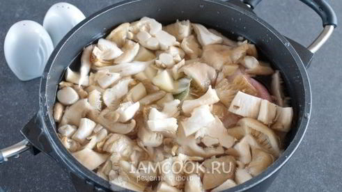 грибной суп-пюре с курицей