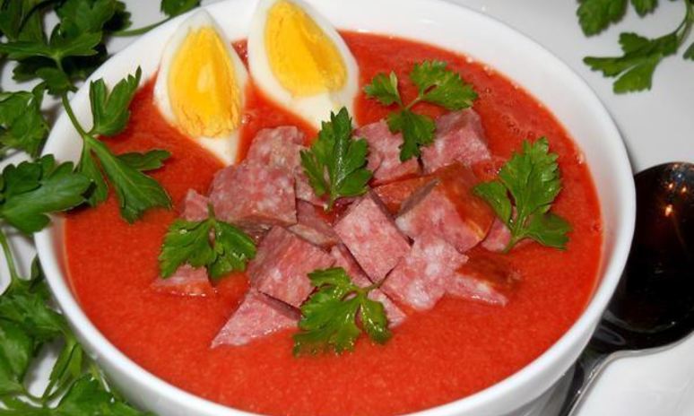 Рецепт холодного томатного супа-пюре сальморехо