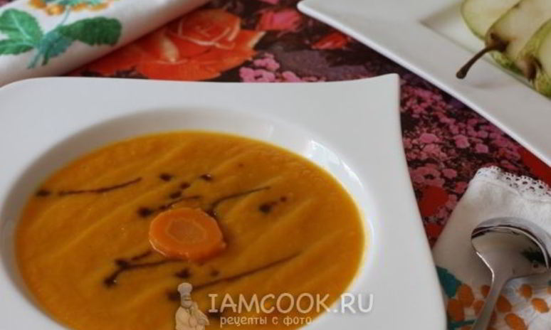 Рецепт морковного супа-пюре с грушей