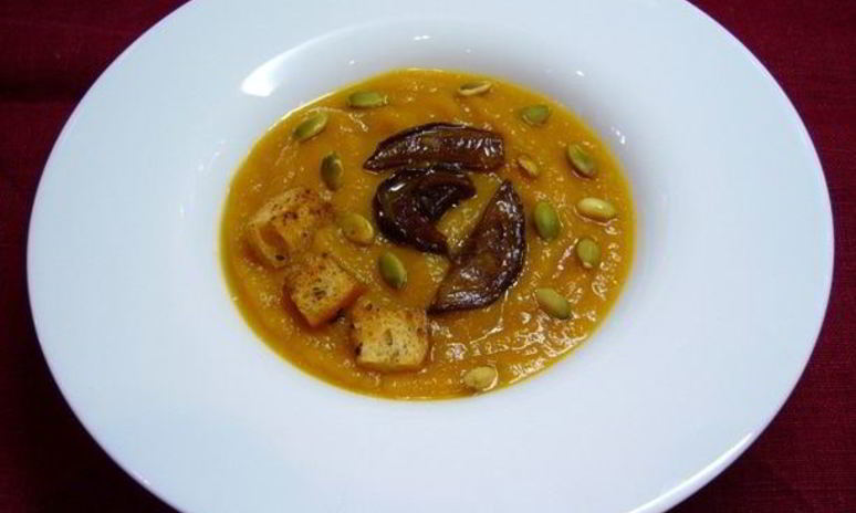 Рецепт постного супа-пюре из тыквы с белыми грибами