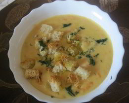 Суп-пюре гороховый с копченостями